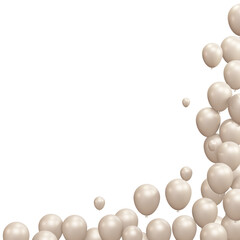 Beige Balloons Border