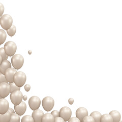 Beige Balloons Frame