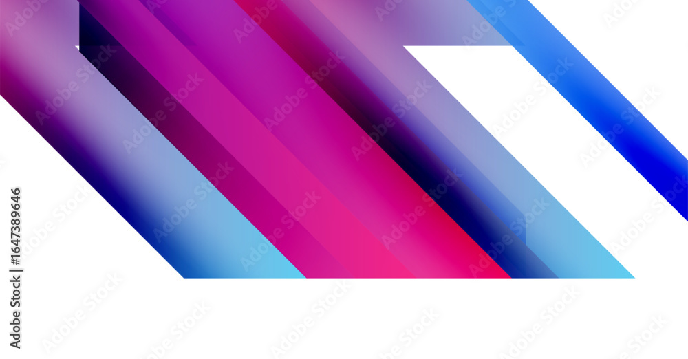 Poster abstract colorful stripes intersect, creating dynamic visual effect. gradient shades transition from