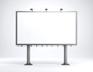 Obraz premium Blank billboard mockup on white background