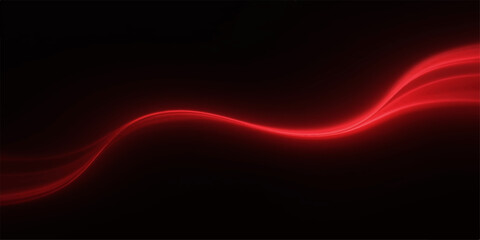 An abstract red and black wave of light glows with energetic lines and motion, creating a dynamic digital wallpaper design