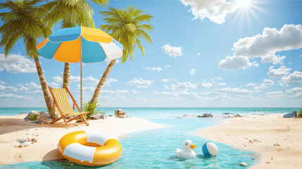 Serene Beachside Paradise with Invitation to Relaxation