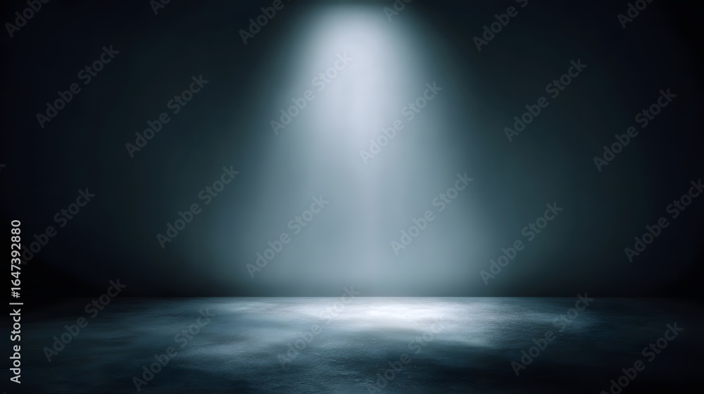 Poster empty display scene with soft spotlight and clean background