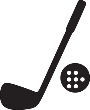 black golf club and ball clip art preview