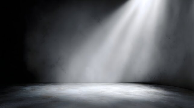 Empty display scene with soft spotlight and clean background