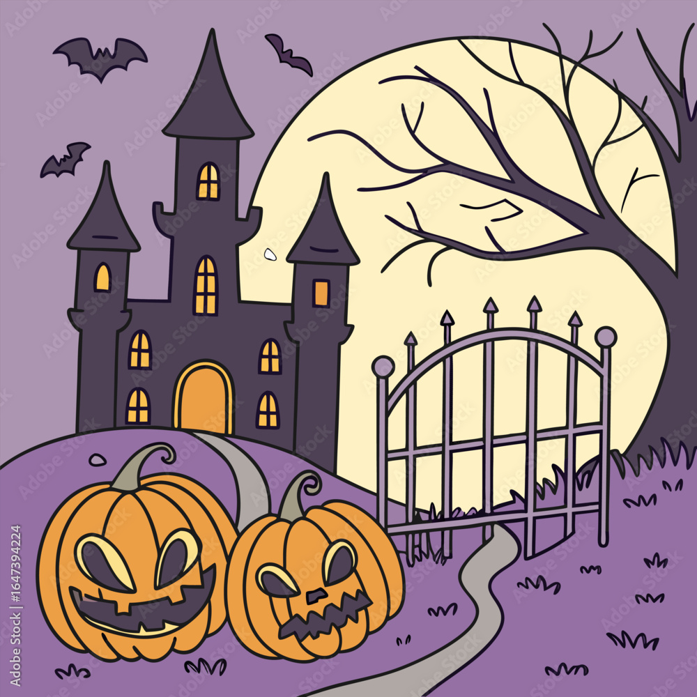 Poster hellowen party. happy hellowen background vector,hellowen design vector,happy hellowen background im