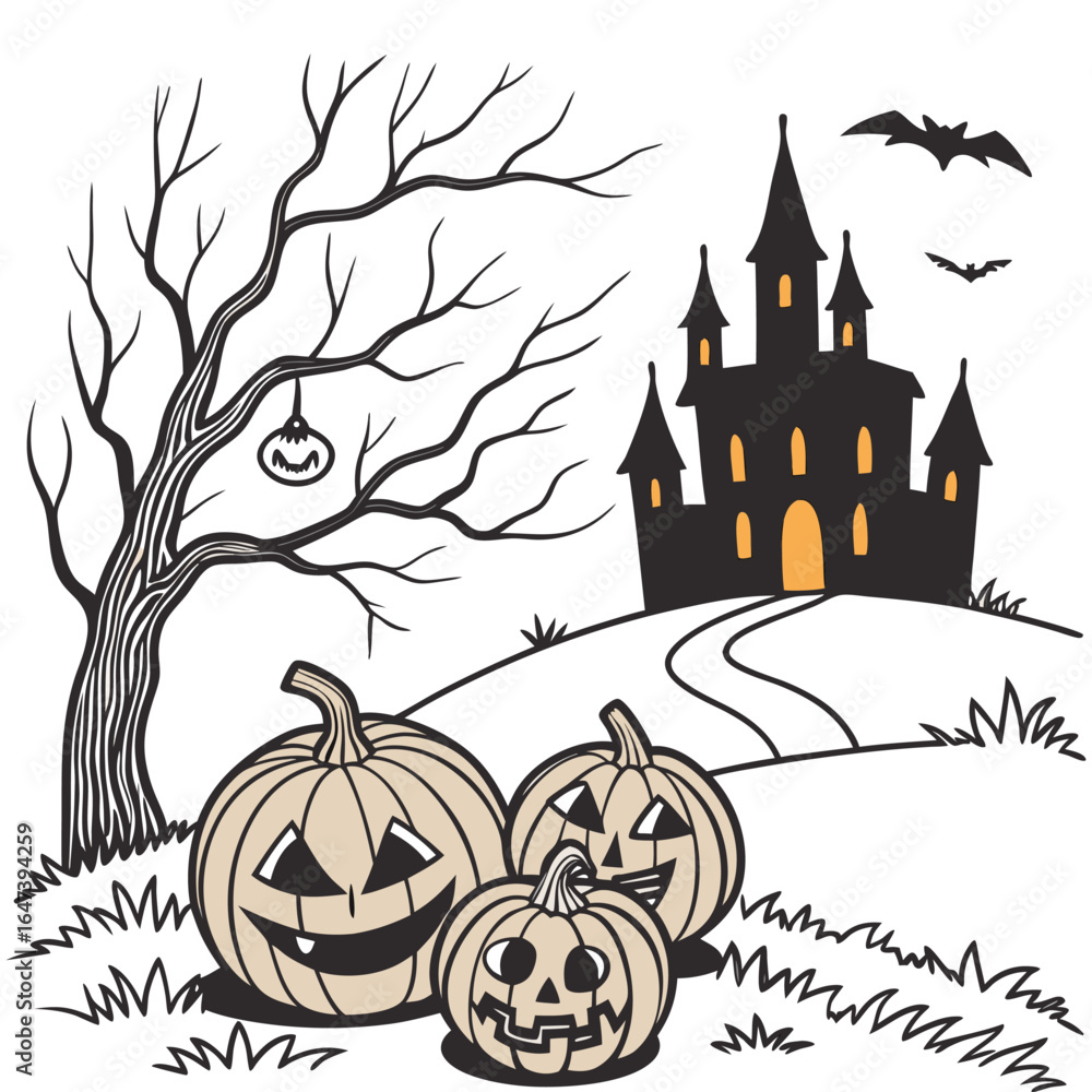 Poster hellowen party. happy hellowen background vector,hellowen design vector,happy hellowen background im