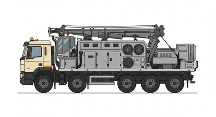 truck isolated on white