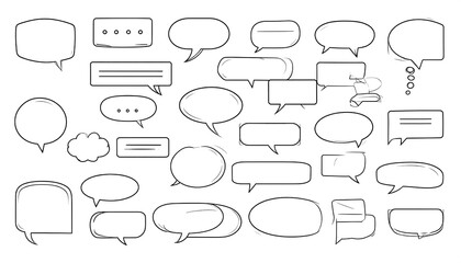 Fototapeta premium Collection of various speech bubbles (3)