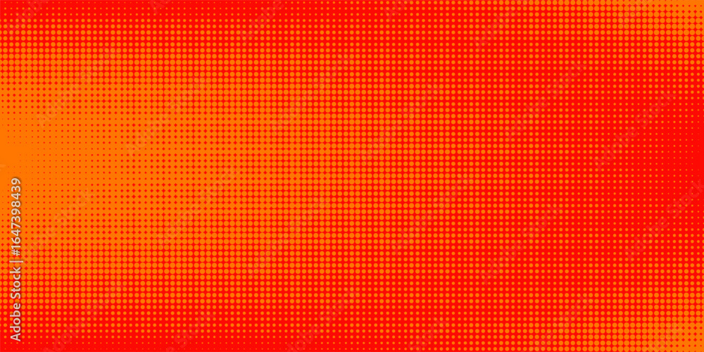 Poster dots halftone orange color pattern gradient texture with technology digital background. dots pop art