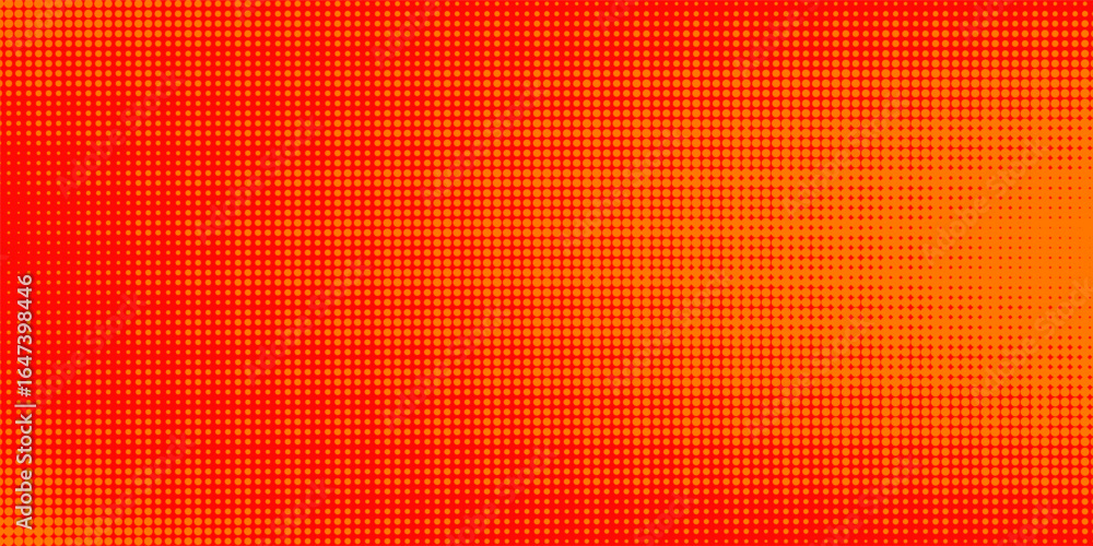 Poster dots halftone orange color pattern gradient texture with technology digital background. dots pop art