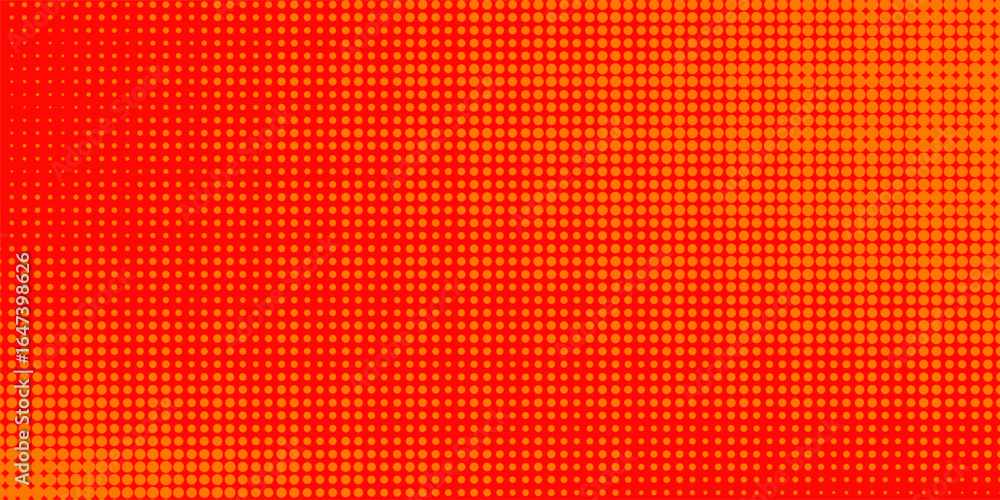 Aufkleber dots halftone orange color pattern gradient texture with technology digital background. dots pop art