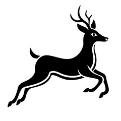 Black silhouette of leaping deer minimalist vector illustration for commercial design use

Leaping deer silhouette art,
Minimalist jumping deer vector,
Modern wildlife icon desig