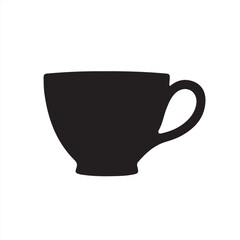 Cup Silhouette Icon with Minimal Detail