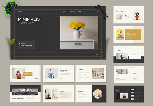 Cream Minimalist Photography Presentation