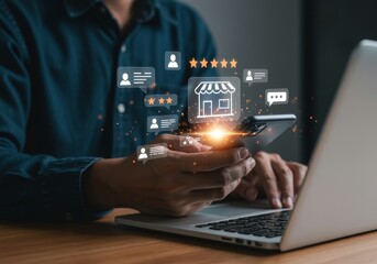 Digital Interaction, Office Environment, Candid Photography with Natural Textures