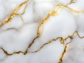 Fototapeta premium Photo of white marble with gold veins, showcasing natural elegance, luxury, and timeless beauty in interior design