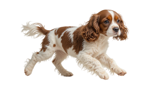 Adorable playful puppy with brown and white fur lively expression energetic pose perfect for pet lovers and animal enthusiasts in vibrant indoor and outdoor settings
