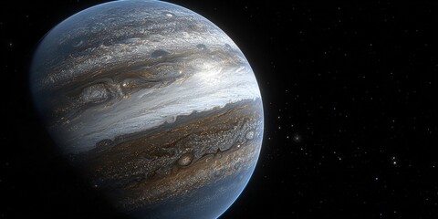 PIANETA AD ANELLI, RENDERING HDR, SFONDO SPAZIALE