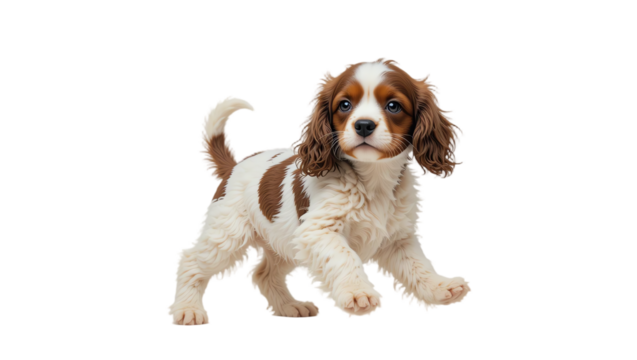 Adorable puppy dog with playful expression fluffy fur big eyes and joyful demeanor showcasing a cute friendly and young domestic animal in a professional pet photography setting