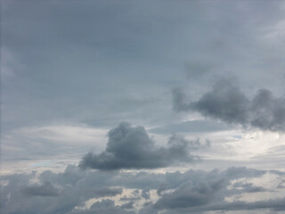 Low grey cloud sky