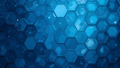Modern Abstract Blue Background with Geometric Hexagon Pattern Design