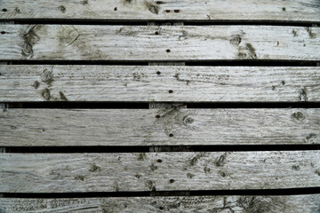 Obraz premium Rustic wood planks with visible grain and knots, forming a textured backdrop. Ideal for themes of natural materials, aged surfaces, or vintage design.