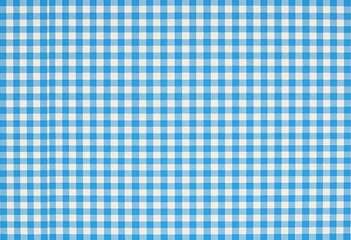 Naklejka premium Repeating blue and white gingham check pattern, crisp texture, grid, fabric