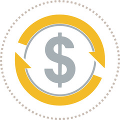 Obraz premium Circular Dollar Symbol Representing Finance and Budget