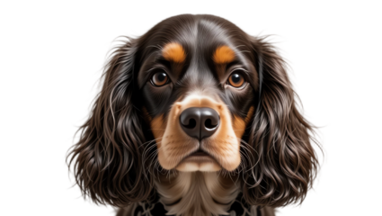 Professional dog portrait showcasing adorable fluffy friendly canine with captivating eyes highlighting breed characteristics pet care and domestic pet appeal