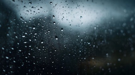 Obraz premium Raindrops on a window glass with soft backlight