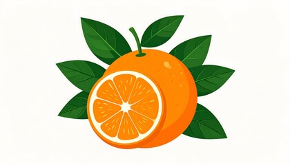 Orange fruit illustration