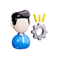 entrepreneur 3d render icons