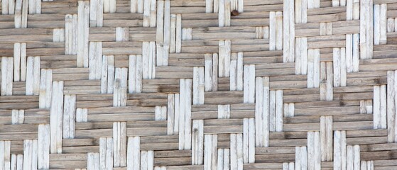 White-Gray Geometric Woven Mat &ndash; Minimalist Pattern Texture