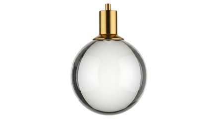 Globe Glass Pendant Light Isolated on Transparent Background