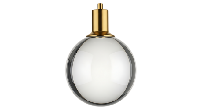 Globe Glass Pendant Light Isolated on Transparent Background
