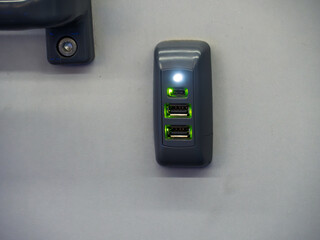 USB Charging Station in Bus for Traveler Convenience