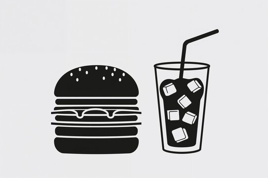 Craving satisfying fast food? Enjoy a tasty burger with a refreshing iced drink on a hot day