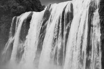 Huangguoshu waterfalls Yellow-fruit tree waterfalls Guizhou China, long exposure