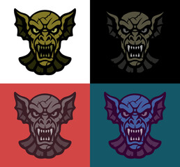 Obraz premium Gothic Gargoyle Mascot - Customizable Vector Set