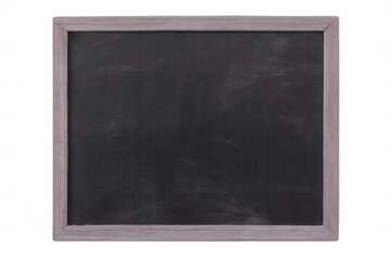 Fototapeta premium Clean blackboard with wooden frame on transparent background, ideal for educational or business concepts