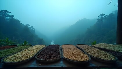 “Sustainable Coffee Drying in Natural Bamboo Trays”
