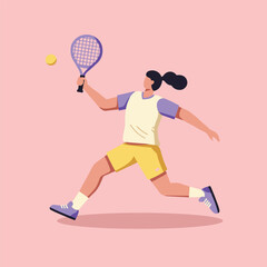tennis player vector