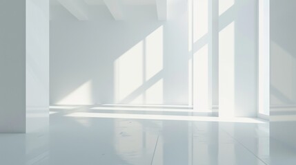 Obraz premium abstract white curve minimalist background