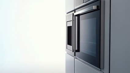 Modern built-in oven against a light background.