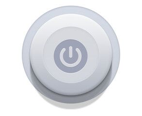 power icon isolated on grey button with a shield keylock key in transparent