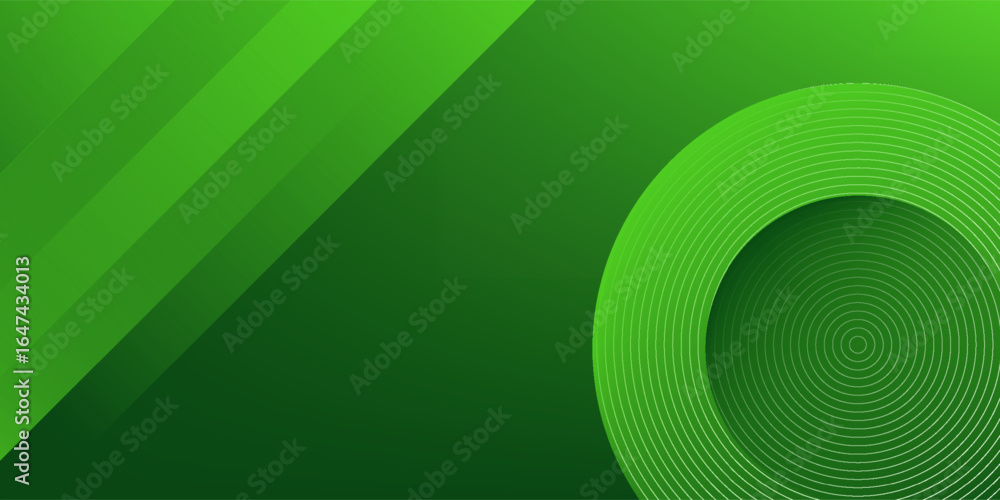 Poster abstract green sporty background template vector with shiny lines and lights. green background with 