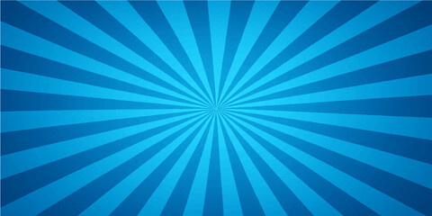 Bright blue starburst rays on a vintage radial pattern background