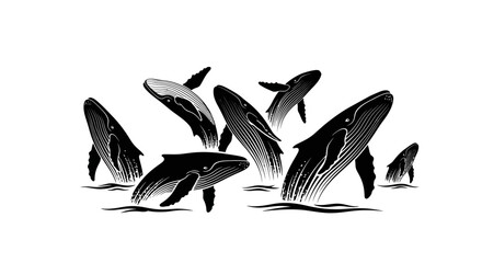 humpback whales breaching a powerful symbol of teamwork collaboration and oceanic conservation for environmental campaigns marine life documentaries and ecofriendly businesses