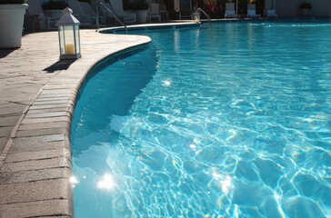 Obraz premium Sunny poolside scene